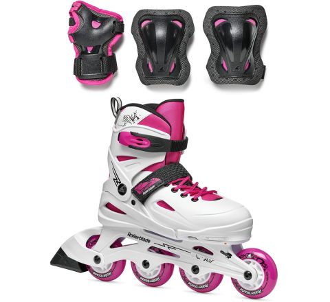 Rollerblade ролики Fury Combo white-pink