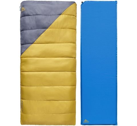 Kelty набор спальник-коврик Campgroud Kit bamboo-grisaille