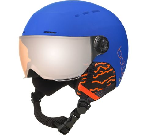 matte royal blue with orange gun vizor S2